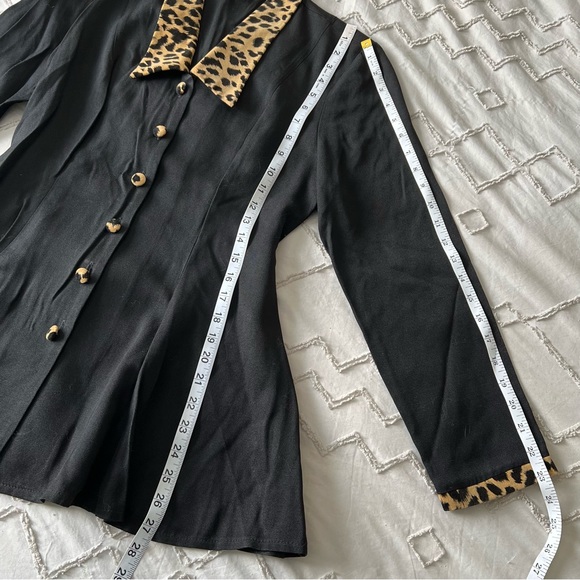 vintage leopard print collar button blouse - Picture 9 of 13